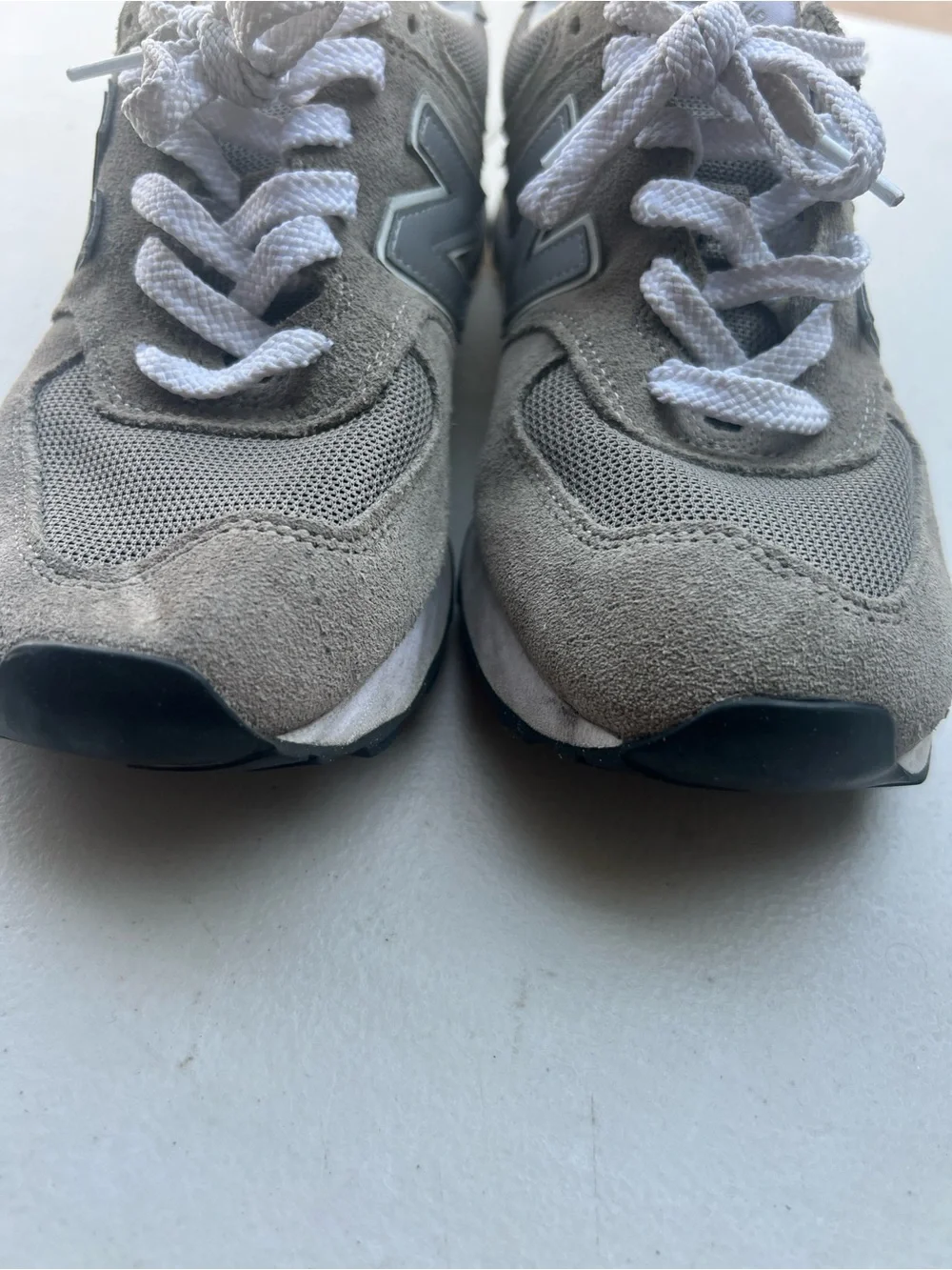 New Balance 574 Core Grey White ML574EVG Suede Running Shoes Men’s 8.5 Women’s10